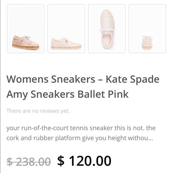 ✅Kate Spade ♠️ Sneakers 👟color pink-blush✅ - Picture 5 of 16